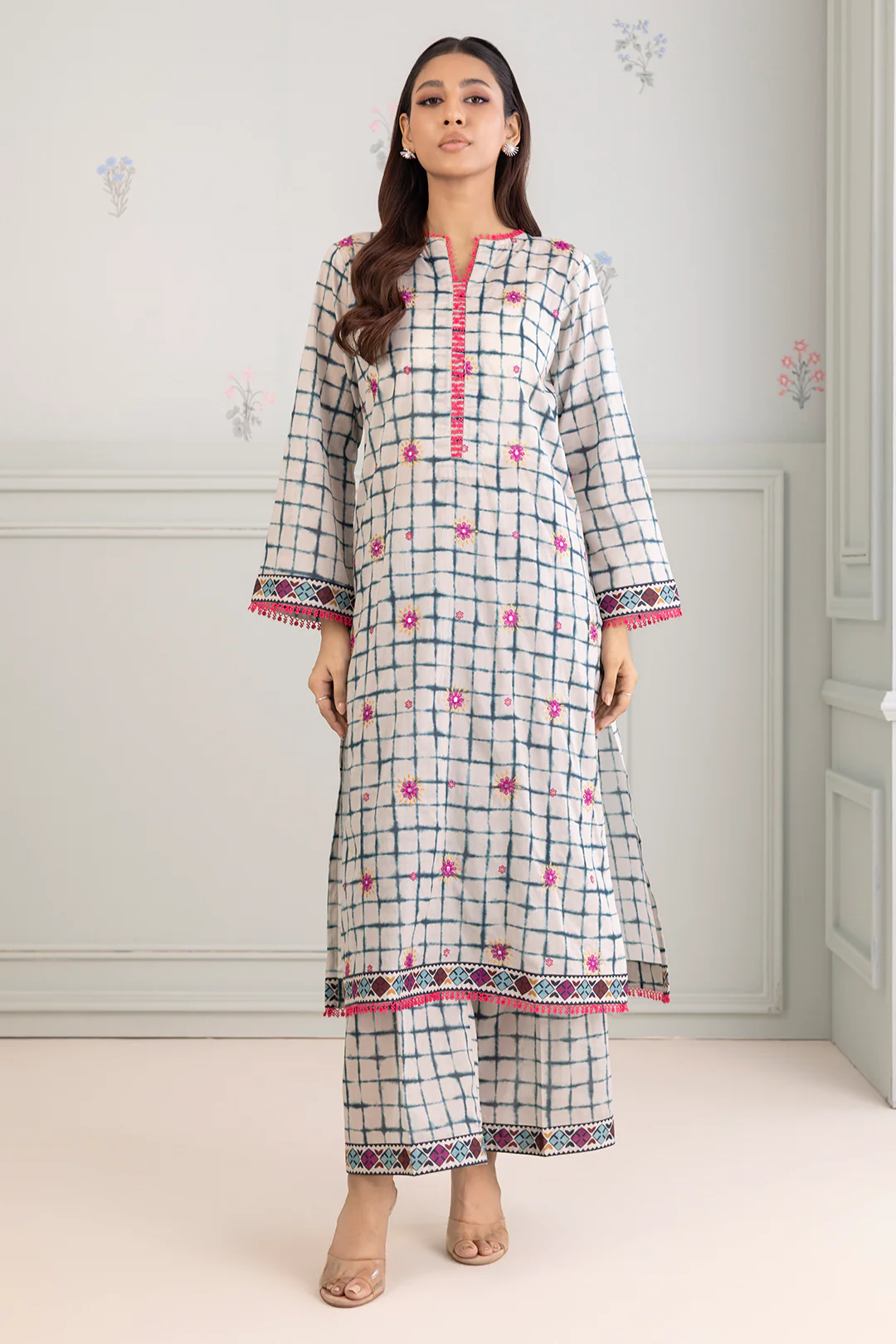 Embroidered Shirt Shalwar - 0372 - Image 2