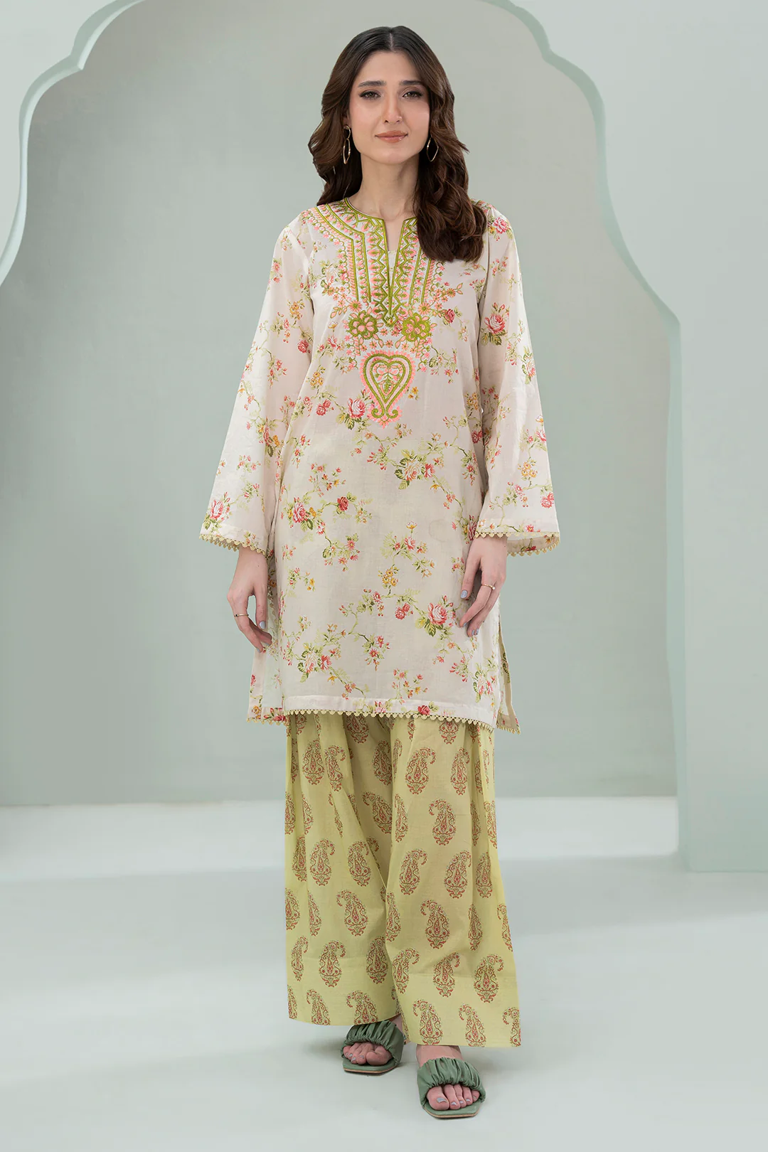 Embroidered Shirt Shalwar - 0637 - Image 2