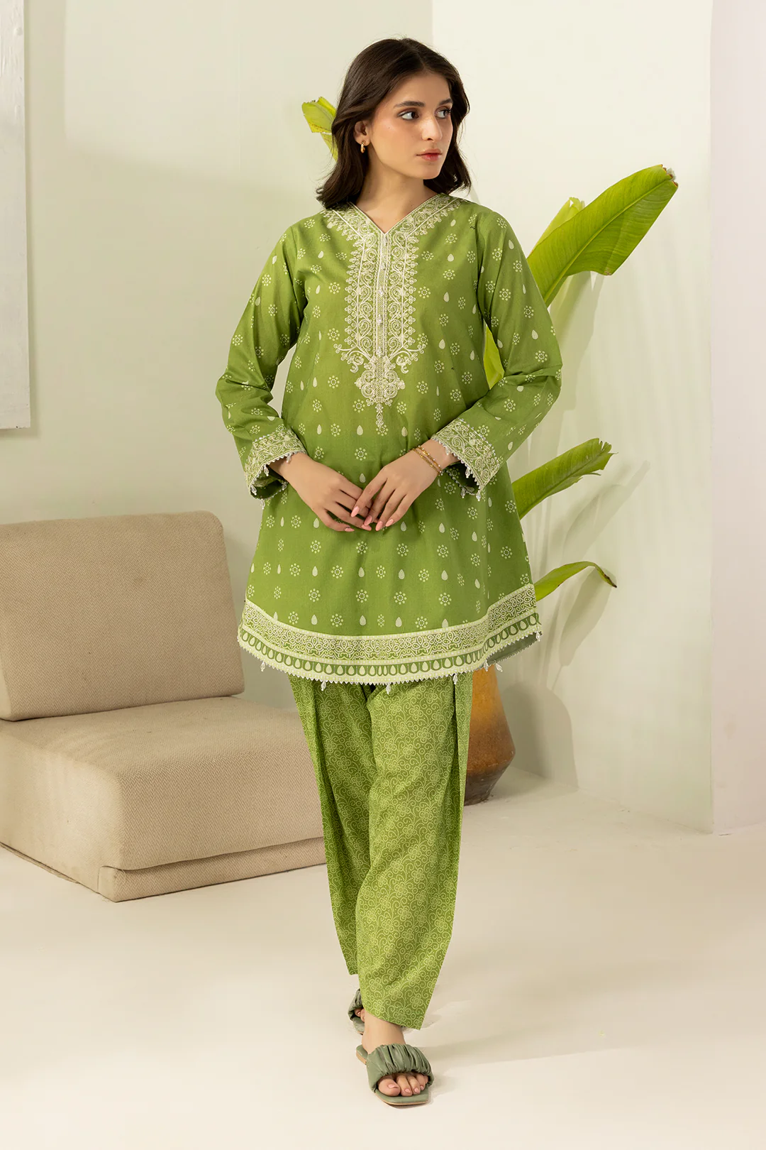 Embroidered Shirt Shalwar - 0603 - Image 2