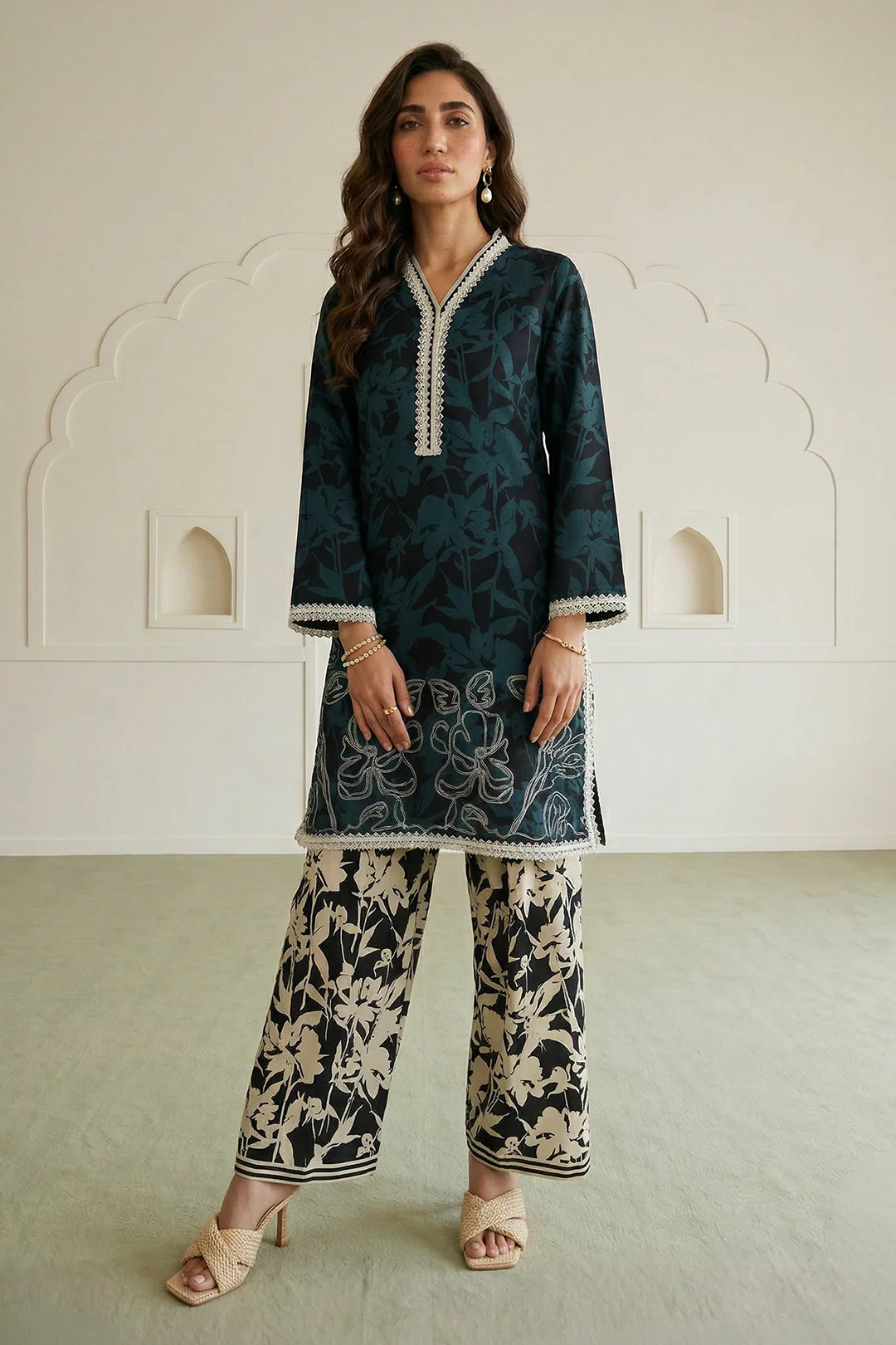 Embroidered Shirt Shalwar - 0671 - Image 2