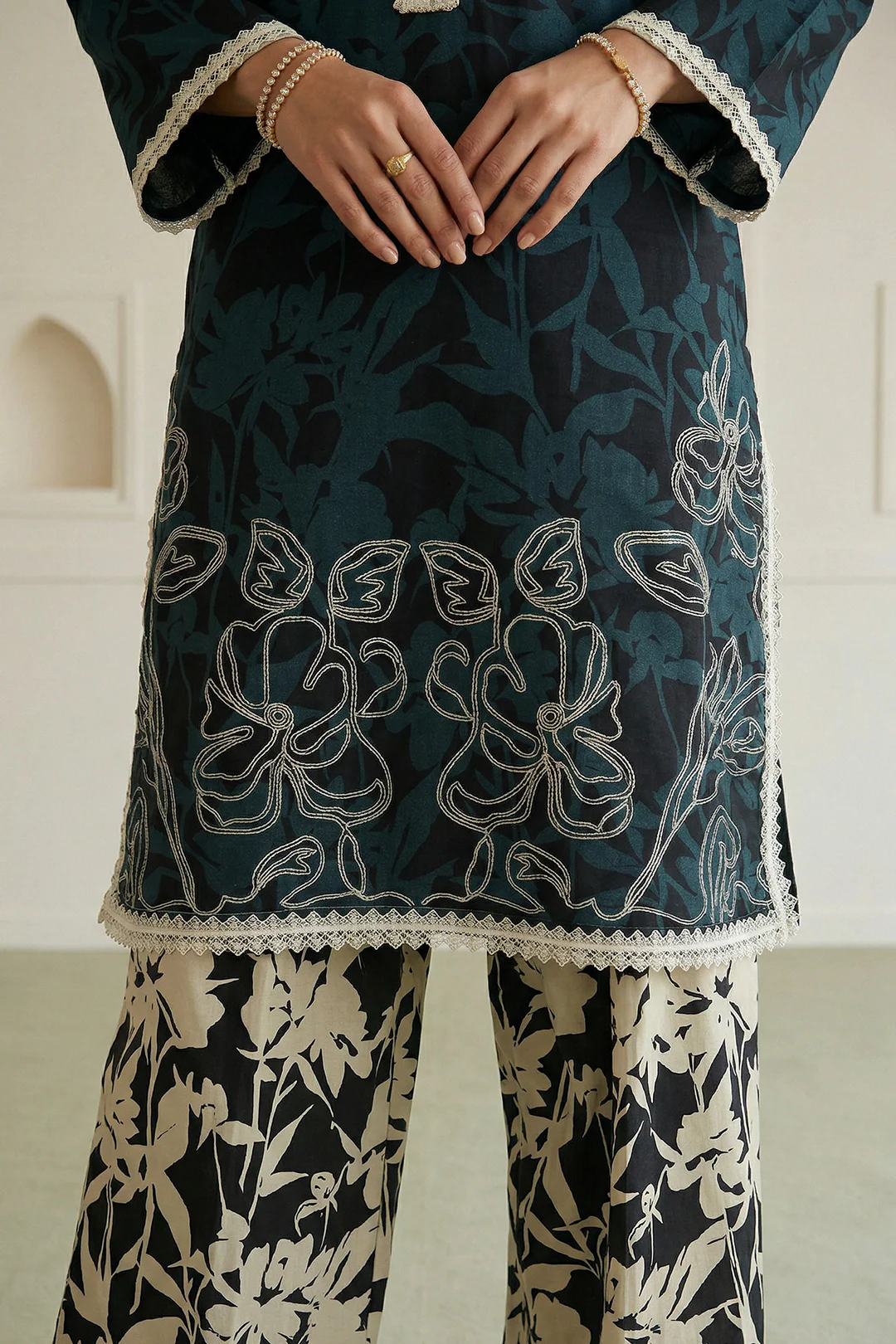 Embroidered Shirt Shalwar - 0671 - Image 6