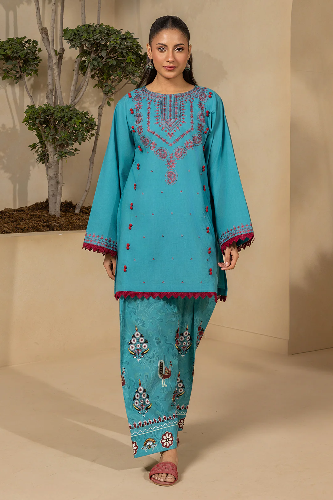 Embroidered Shirt Shalwar - 0672 - Image 2