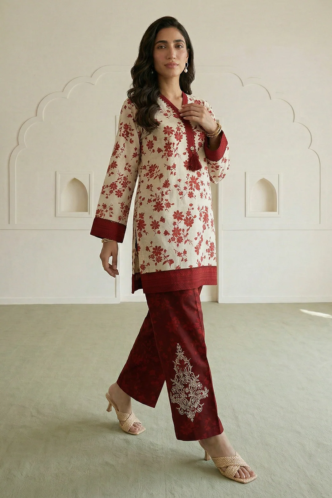 Embroidered Shirt Shalwar - 0871 - Image 2