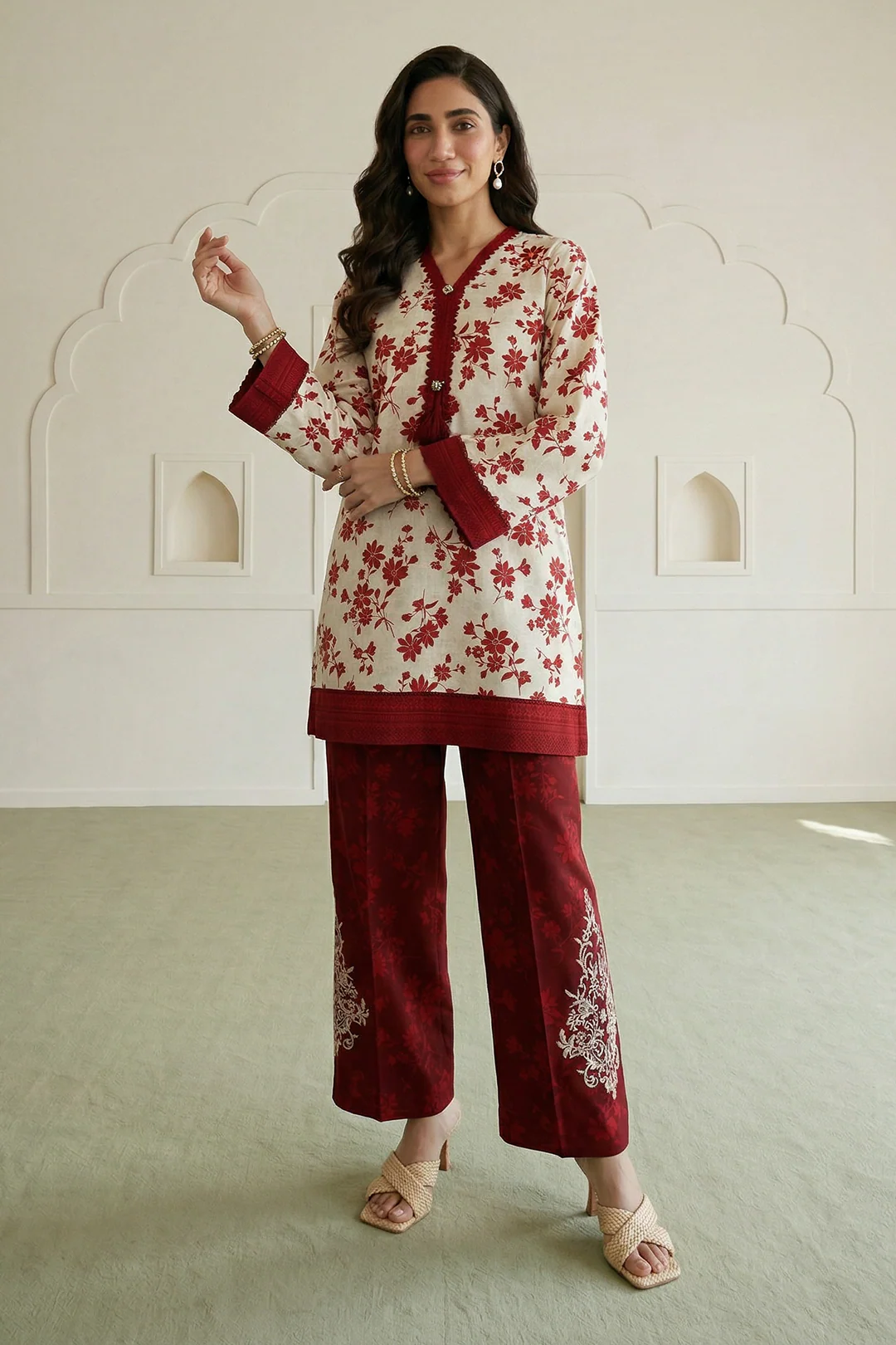Embroidered Shirt Shalwar - 0871 - Image 3