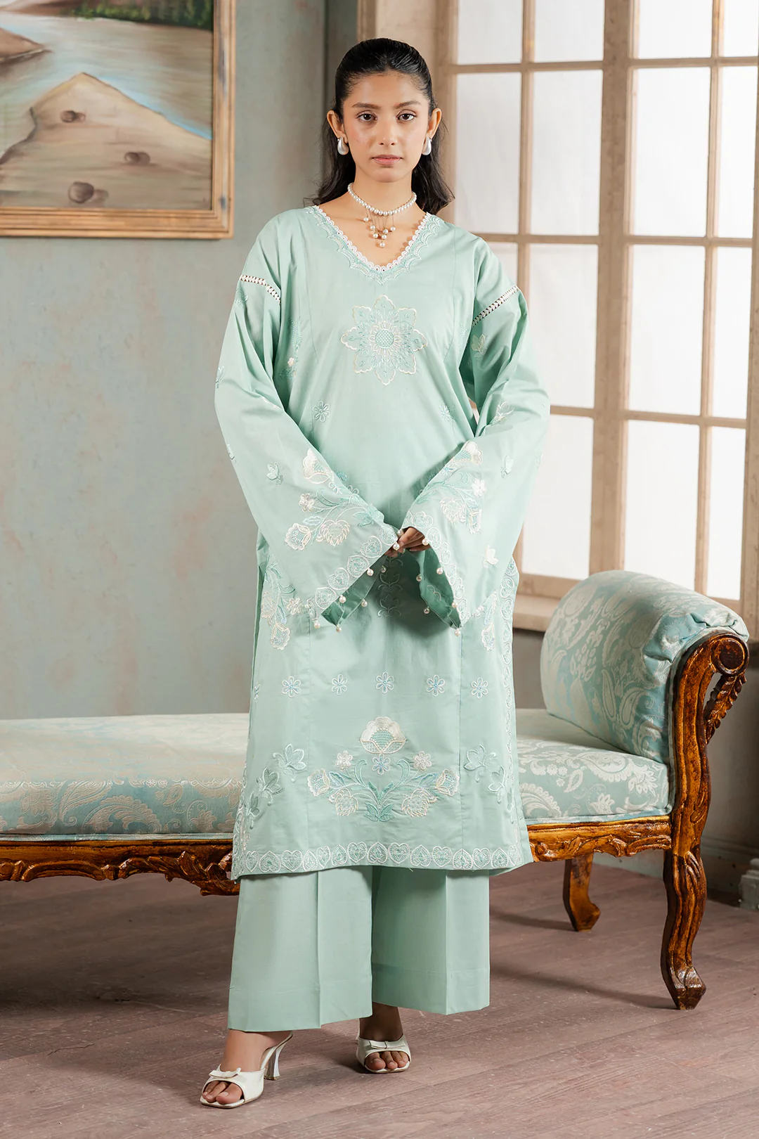 Embroidered Shirt Shalwar - 1188 - Image 4