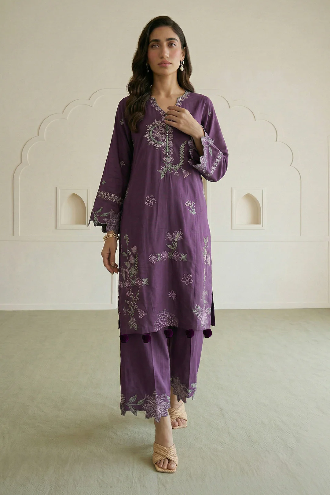 Embroidered Shirt Shalwar - 1191 - Image 3