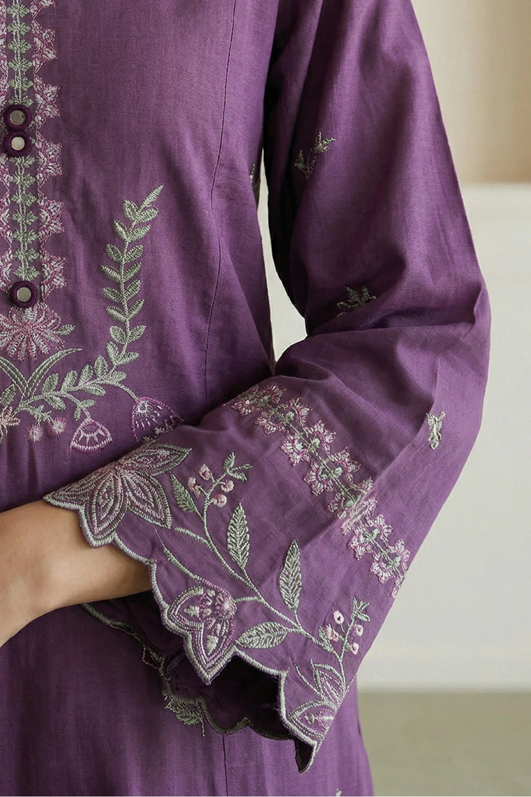 Embroidered Shirt Shalwar - 1191 - Image 5