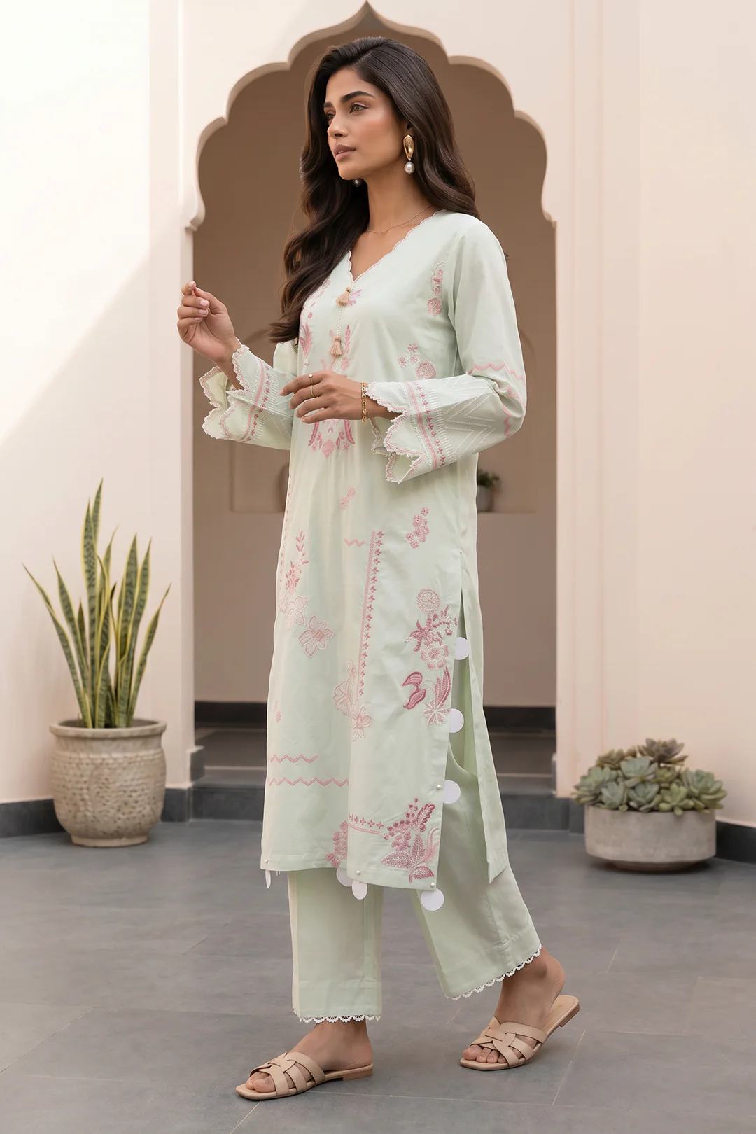Embroidered Shirt Shalwar - 1194 - Image 5