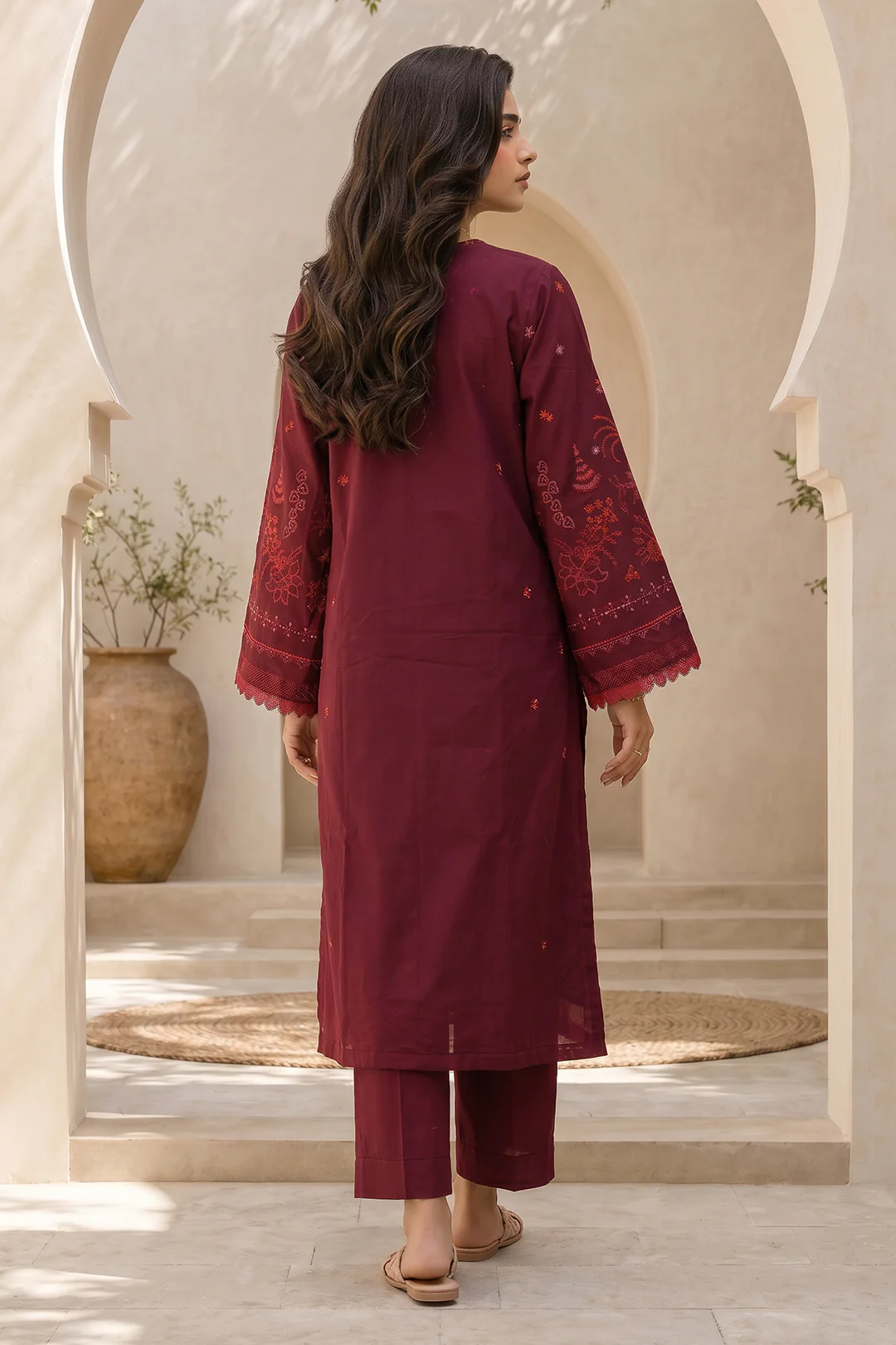 Embroidered Shirt Shalwar - 1195 - Image 6