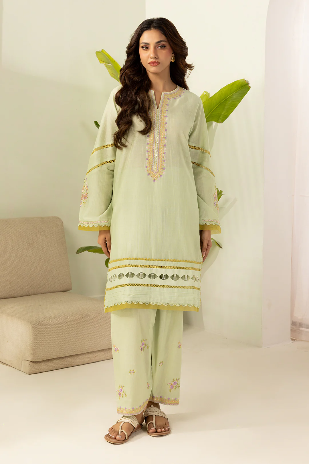Embroidered Shirt Shalwar - 1208 - Image 3