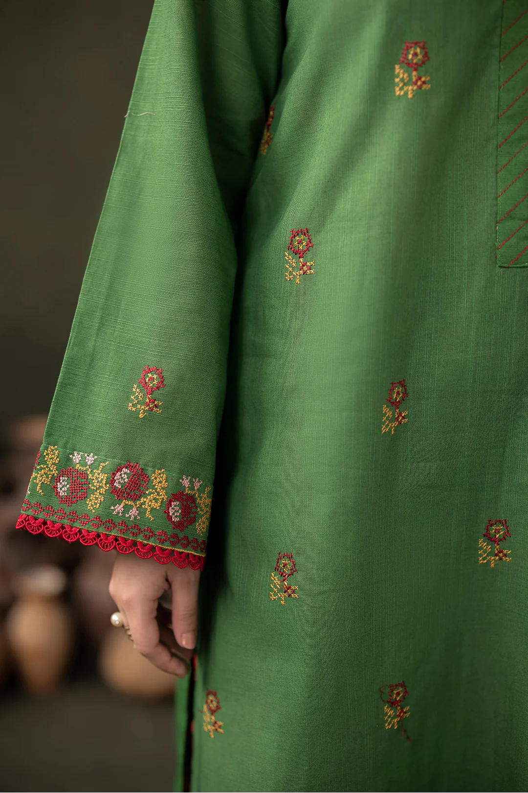 Embroidered Shirt Shalwar - 0175 - Image 4