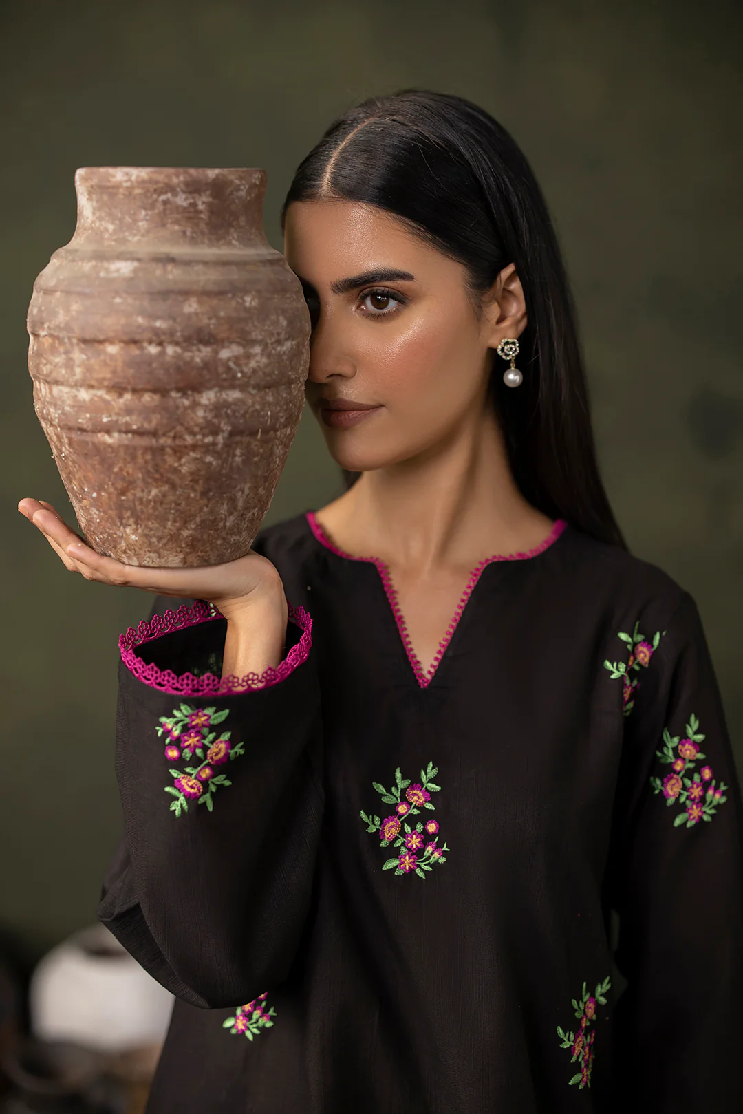 Embroidered Shirt Shalwar - 0176 - Image 5