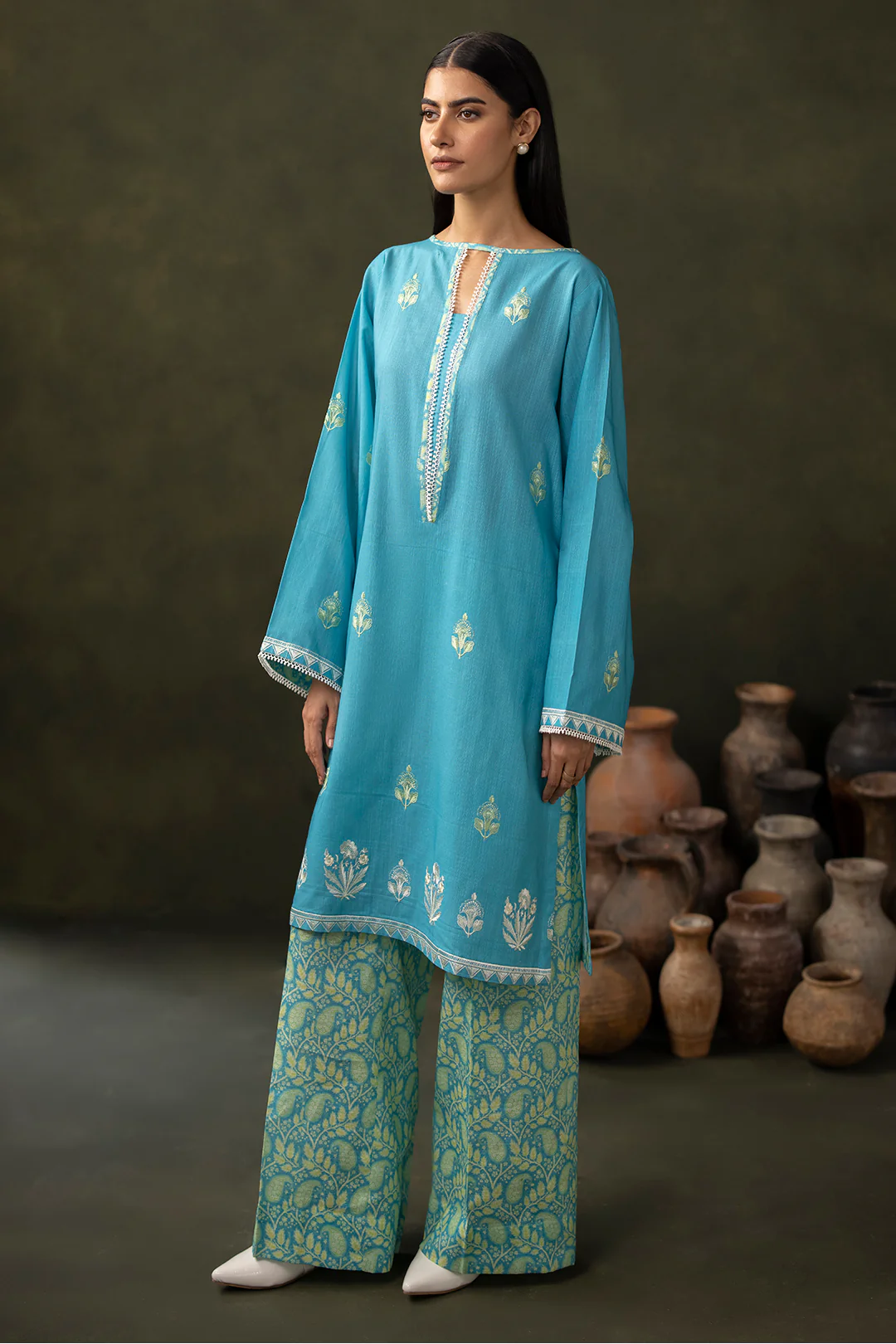 Embroidered Shirt Shalwar - 0177 - Image 3