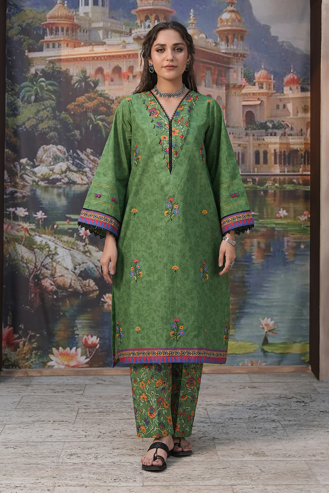 Embroidered Shirt Shalwar - 0440 - Image 2