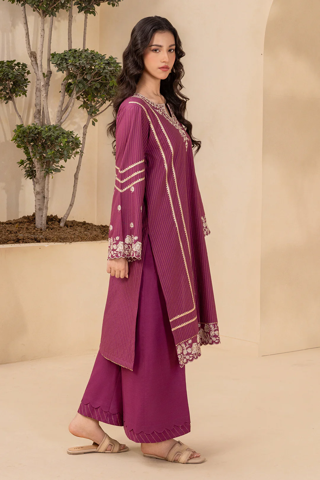 Embroidered Shirt Shalwar - 0593 - Image 7