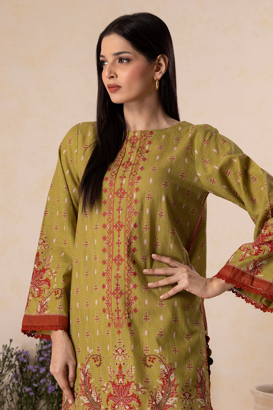 Embroidered Shirt Shalwar - 0130 - Image 3
