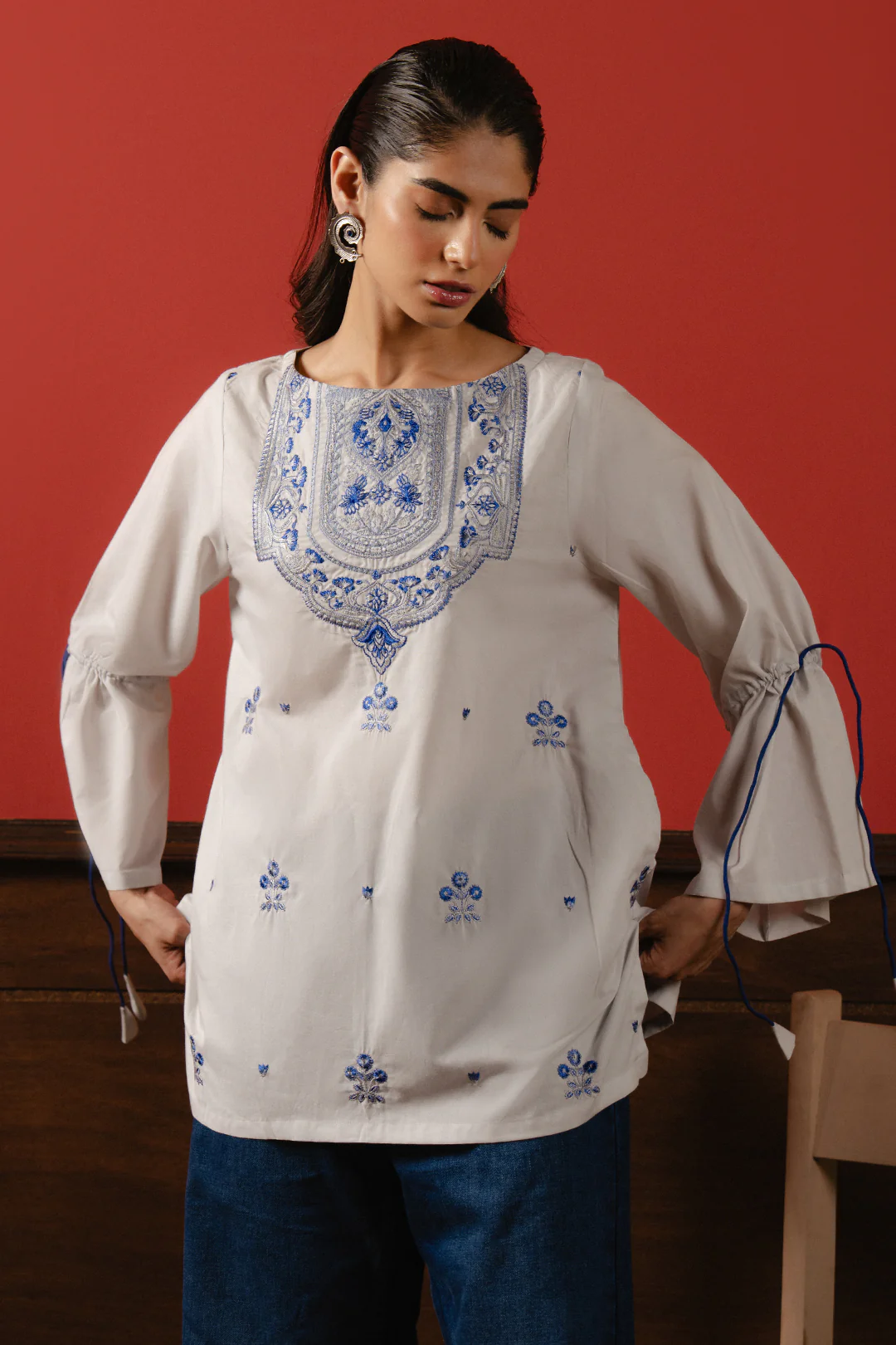 Embroidered Shirt - 1079 - Image 3