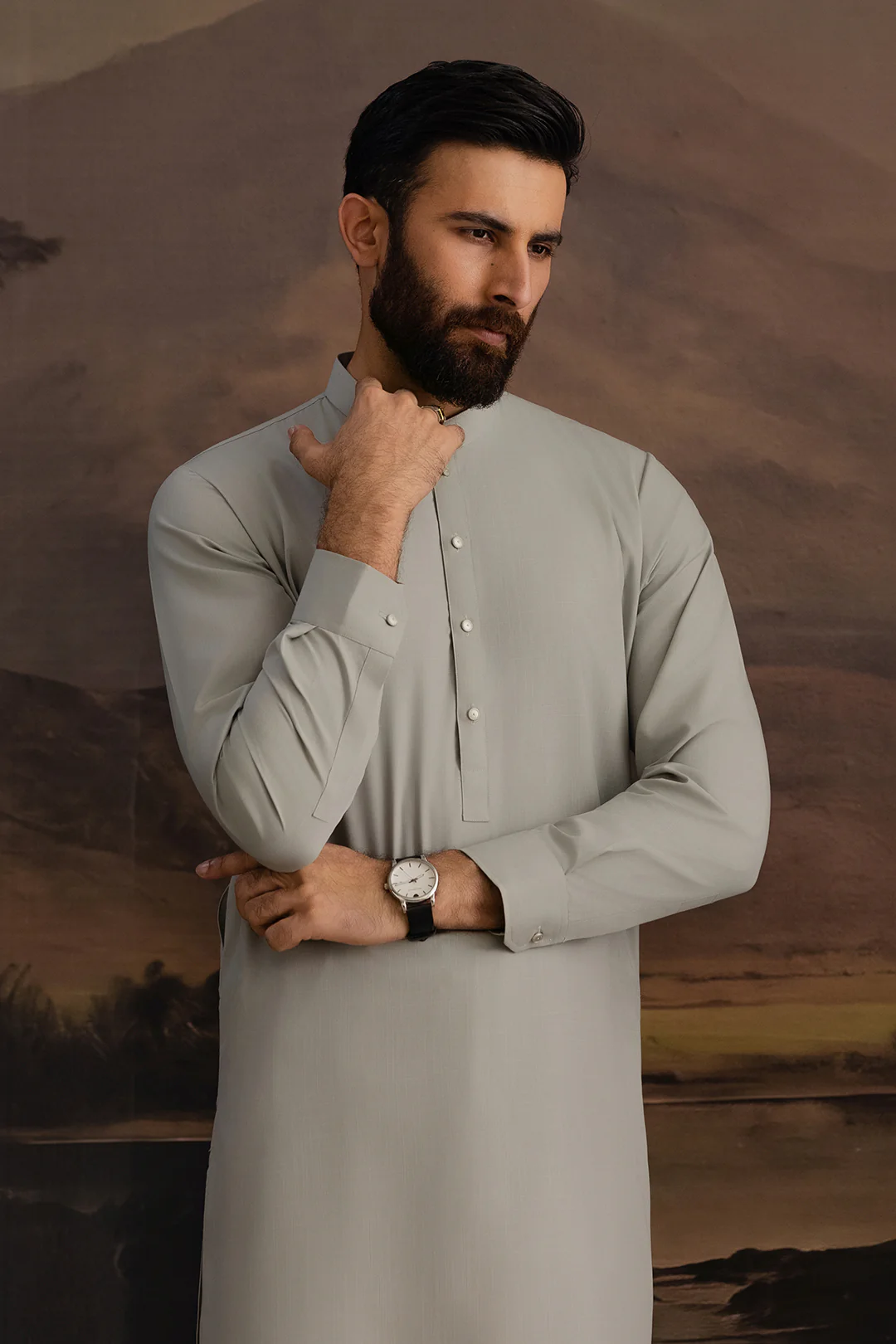 Slub Textured Shalwar Kameez - 2610 - Image 2
