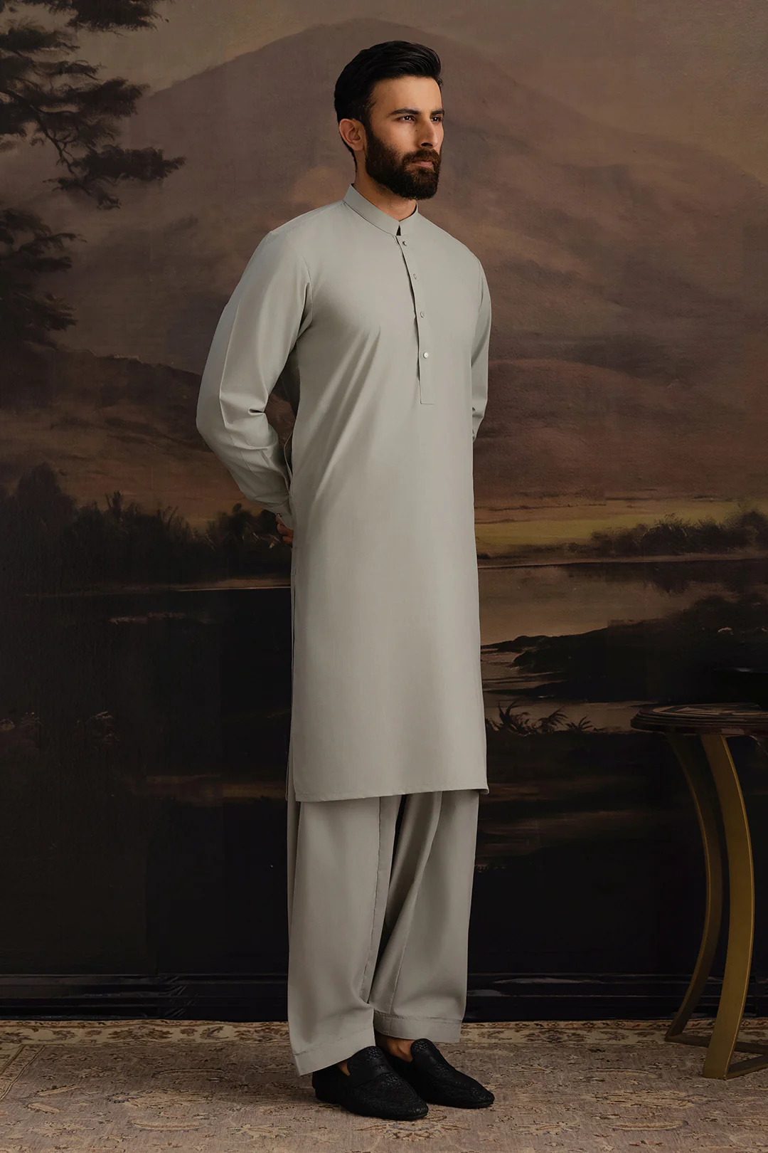 Slub Textured Shalwar Kameez - 2610 - Image 5