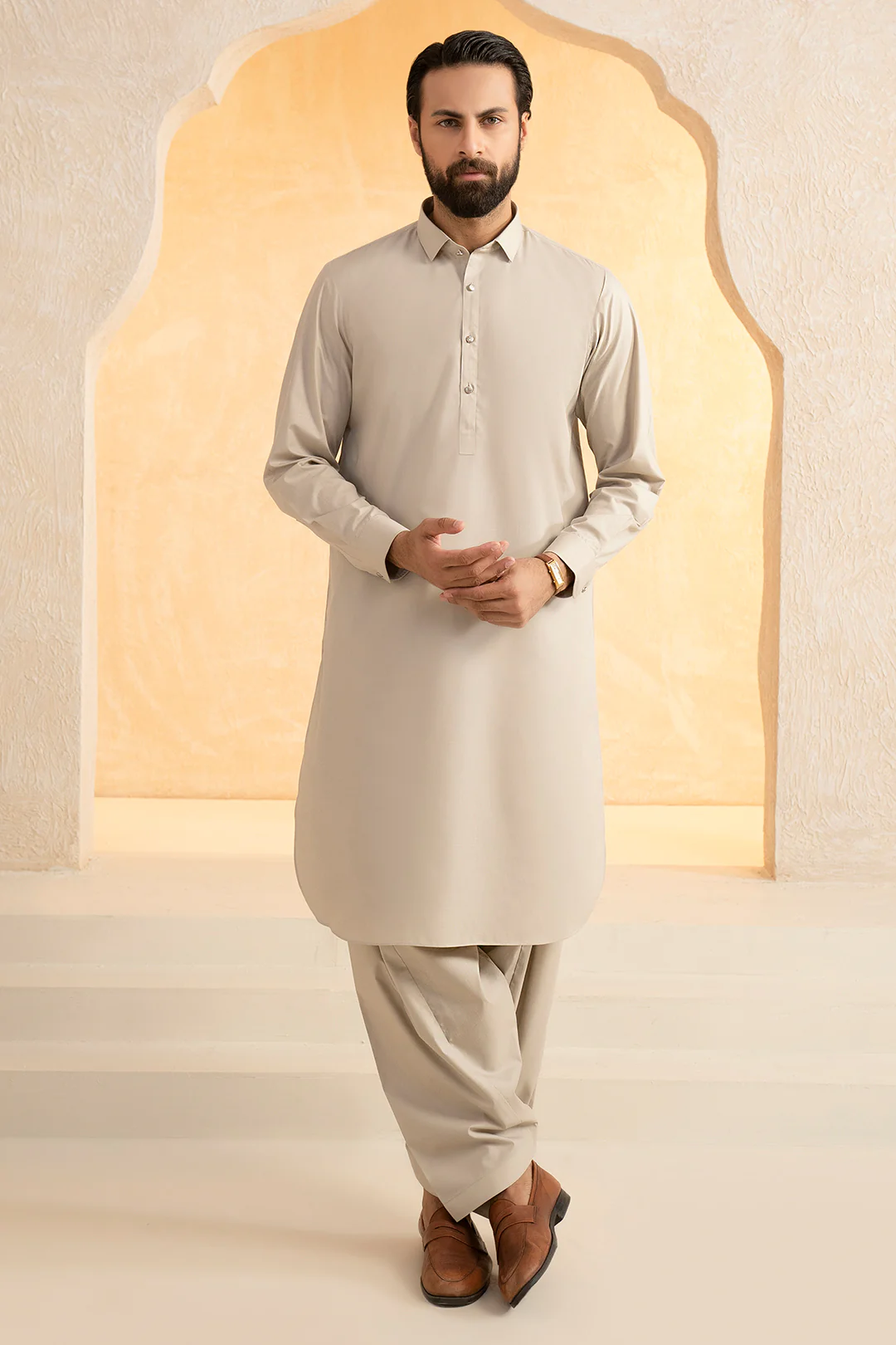 Slub Textured Shalwar Kameez - 9002 - Image 4