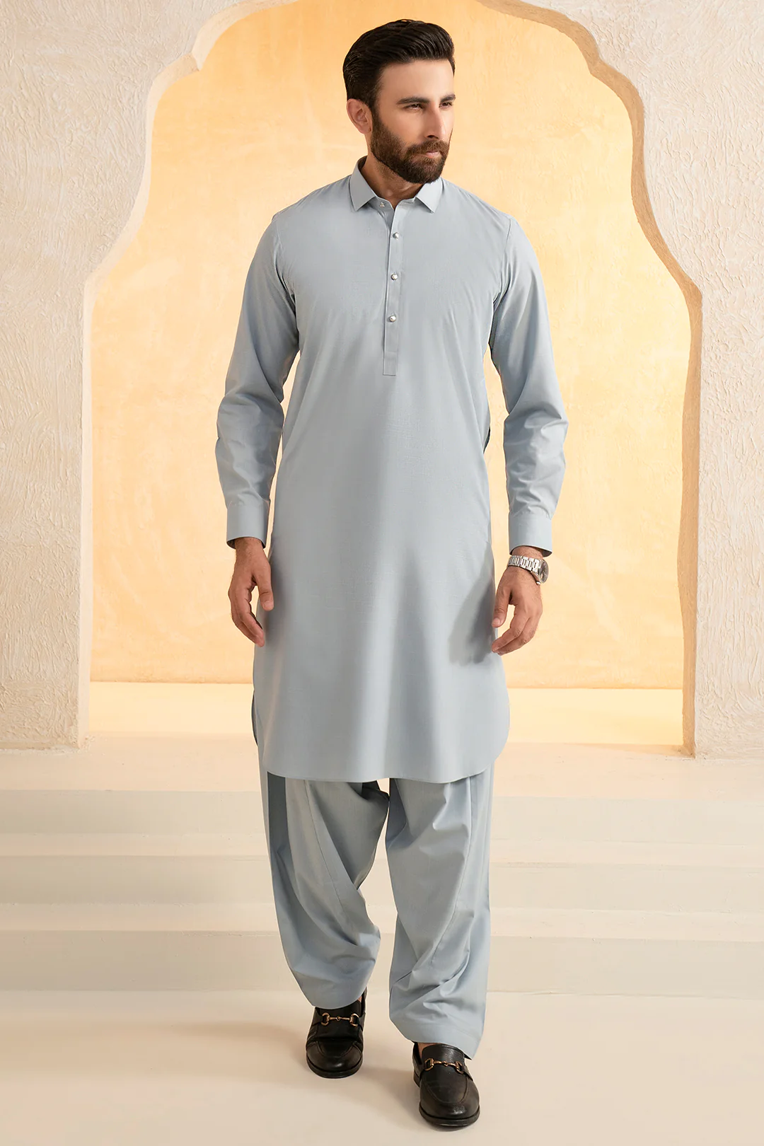 Slub Textured Shalwar Kameez - 9006 - Image 2