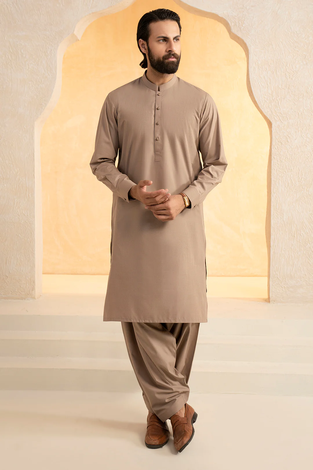Slub Textured Shalwar Kameez - 9009 - Image 6