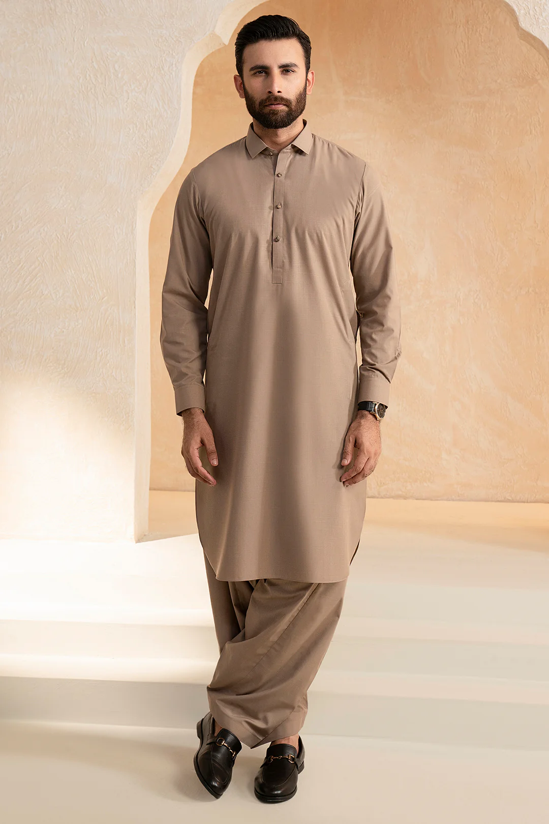 Slub Textured Shalwar Kameez - 9010 - Image 2