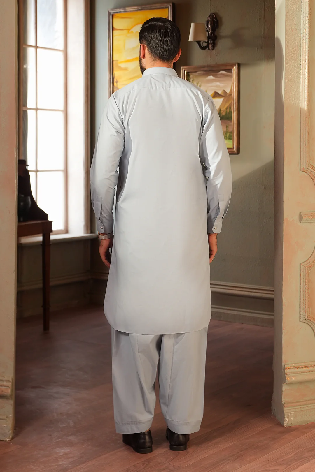 Slub Textured Shalwar Kameez - 6001 - Image 8