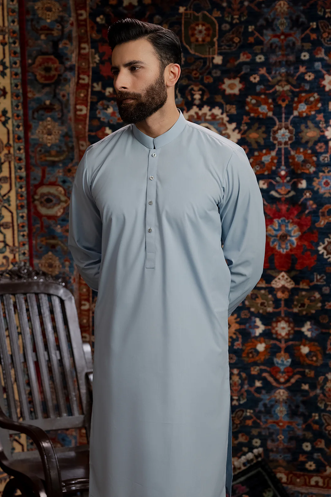 Slub Textured Shalwar Kameez - 6002 - Image 2