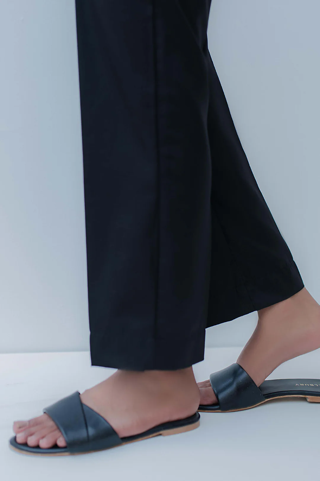 Straight Trouser Cotton Silk Black - 0025 - Image 7