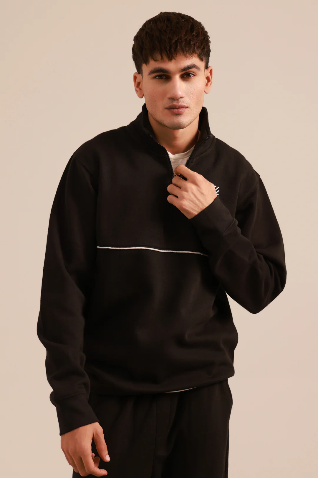 Mock Neck Sweat Shirt - 5001 - Image 2