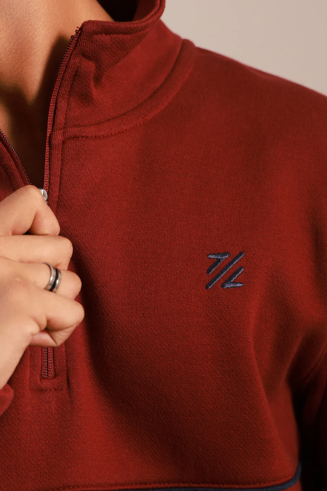 Mock Neck Sweat Shirt - 5001 - Image 3
