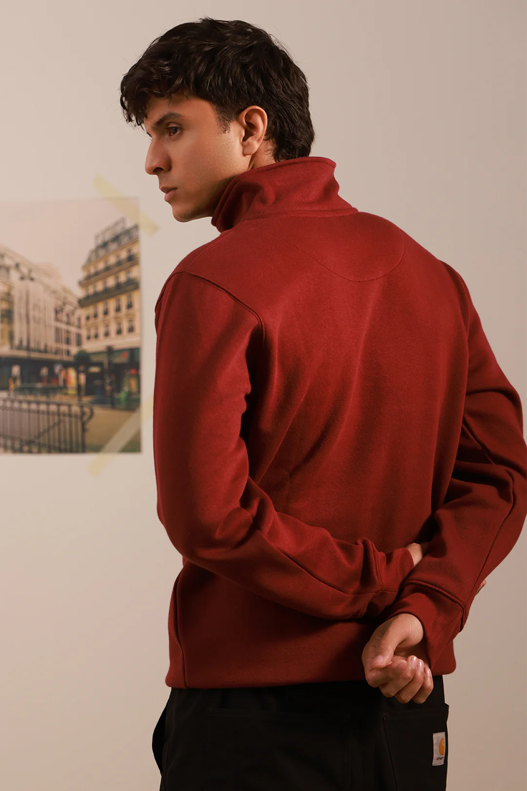 Mock Neck Sweat Shirt - 5001 - Image 4
