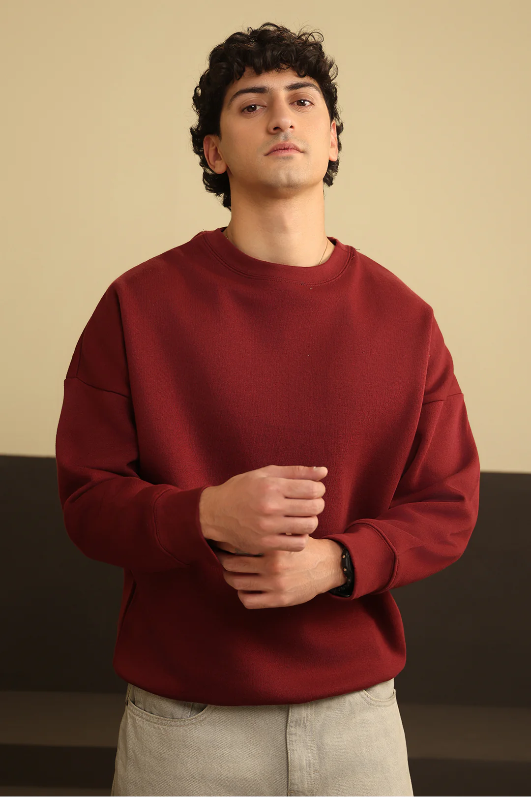 Basic Oversized Sweat Shirt - 5001 - Image 10