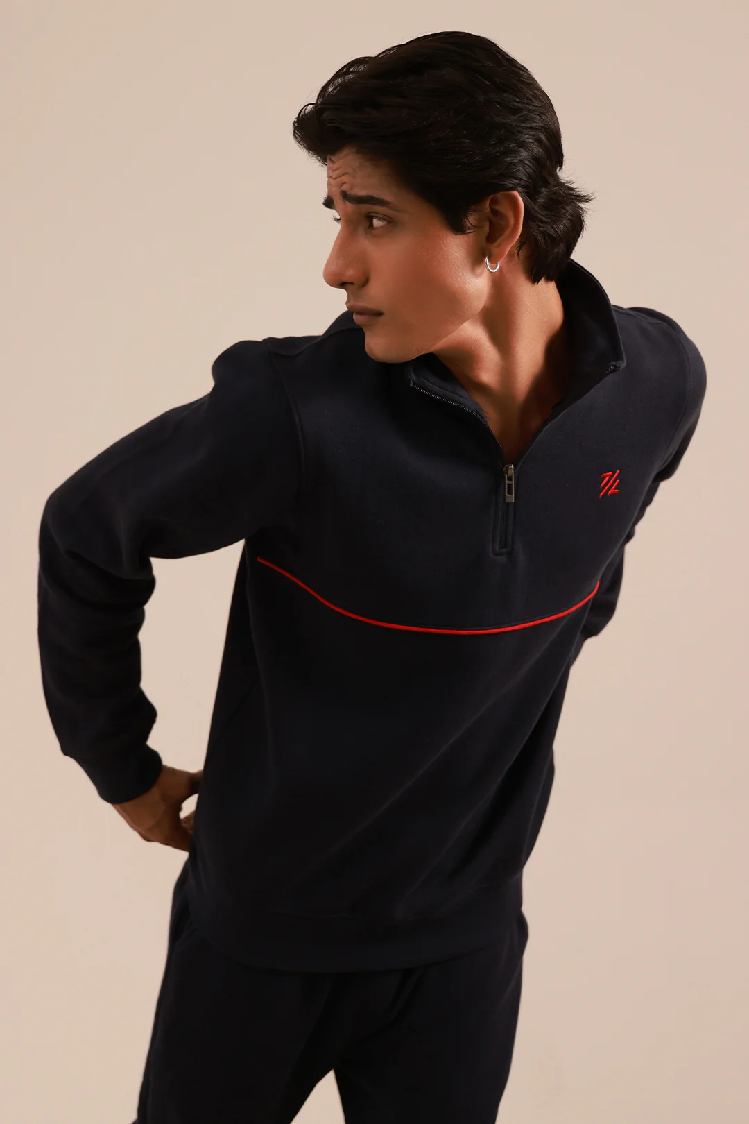 Mock Neck Sweat Shirt - 5001 - Image 2