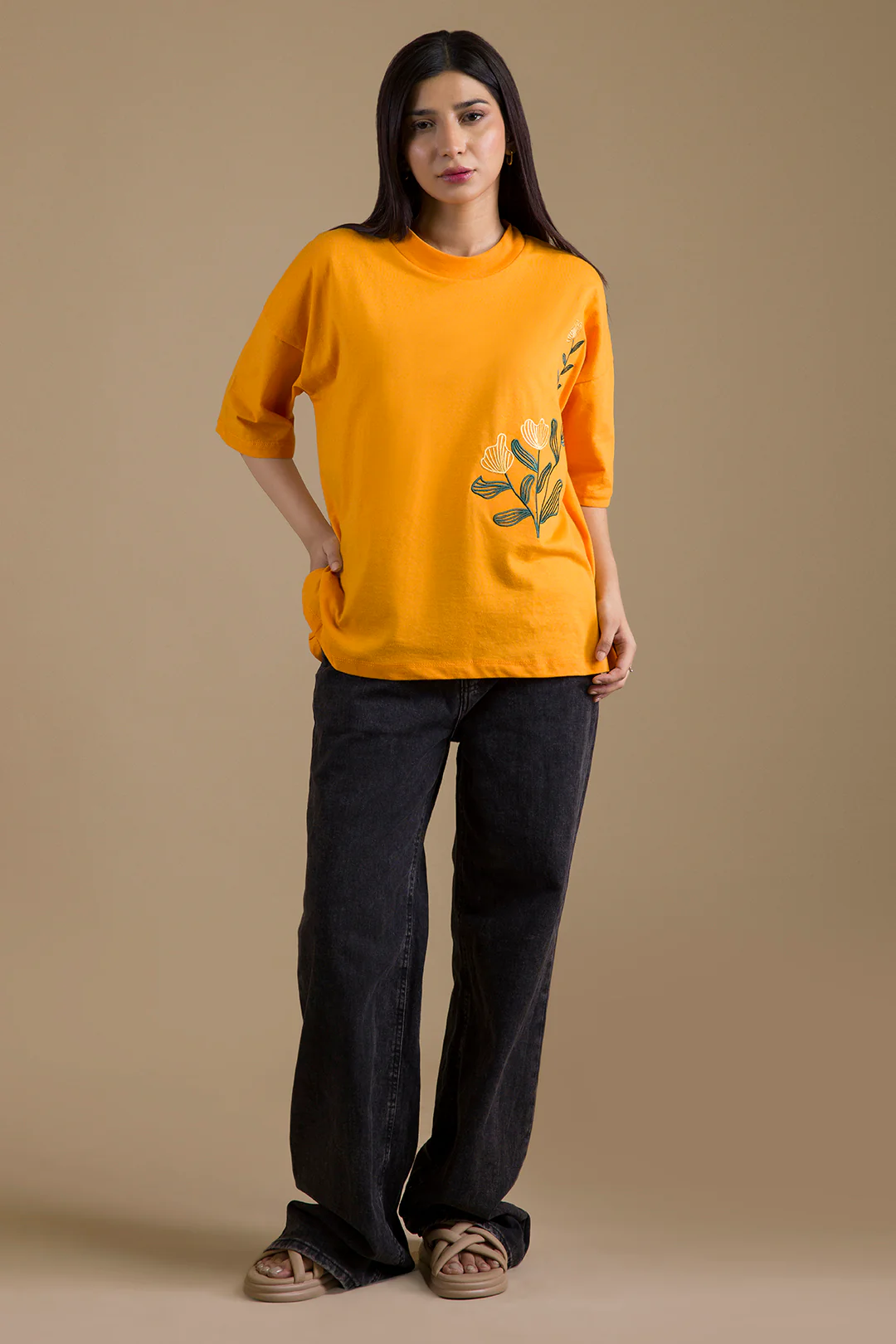 Oversized Graphic T-Shirt - 5077 - Image 2