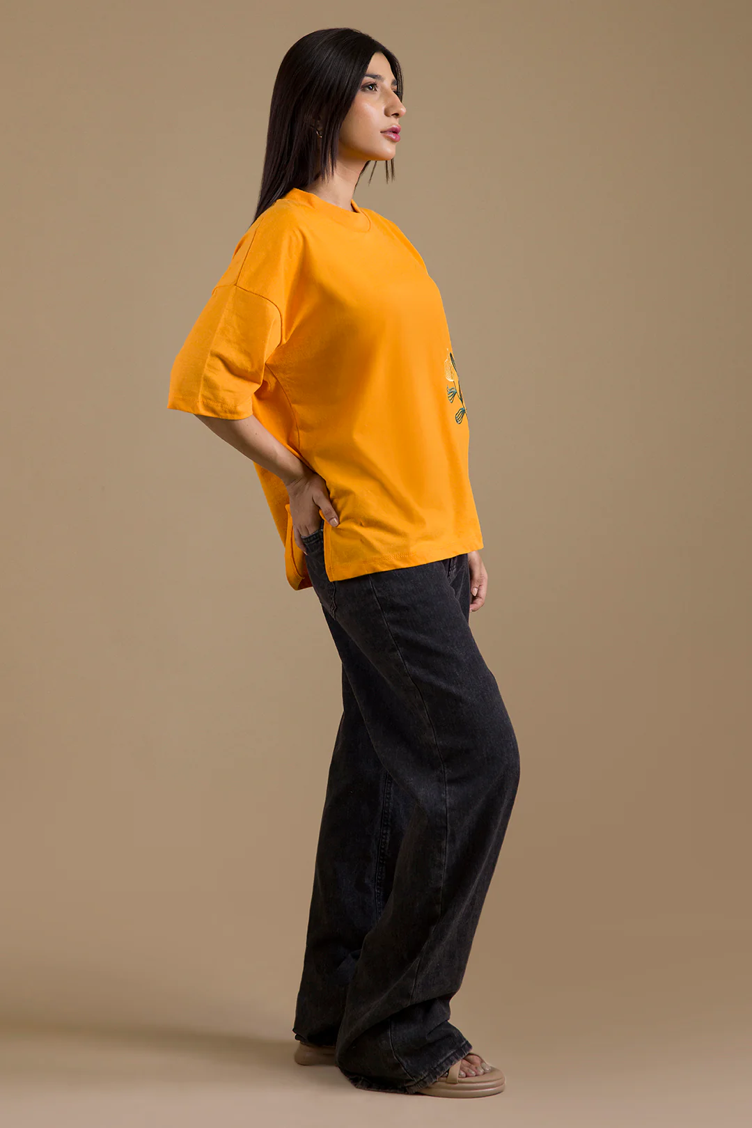 Oversized Graphic T-Shirt - 5077 - Image 5