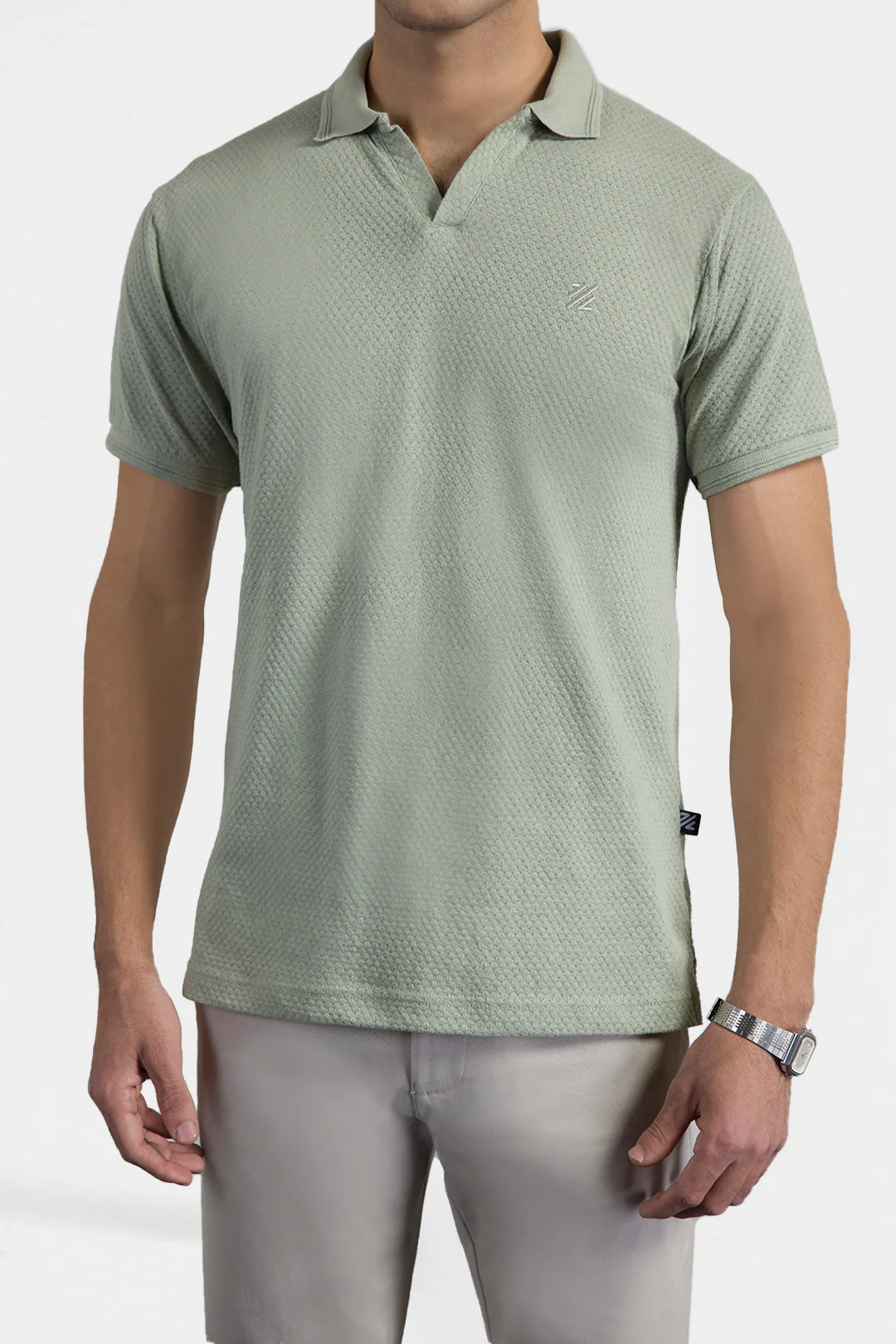 Textured Johnny Collar Polo - 5004 - Image 39