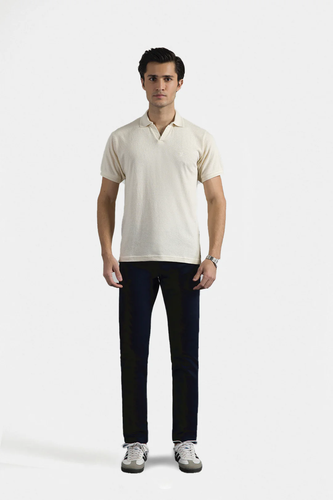 Textured Johnny Collar Polo - 5004 - Image 41