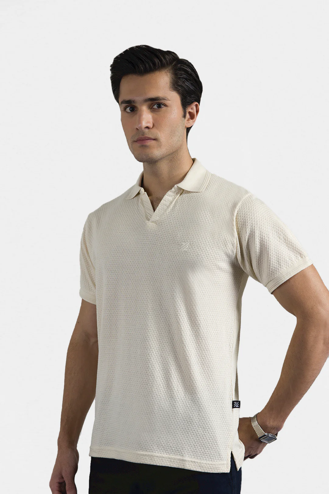 Textured Johnny Collar Polo - 5004 - Image 46