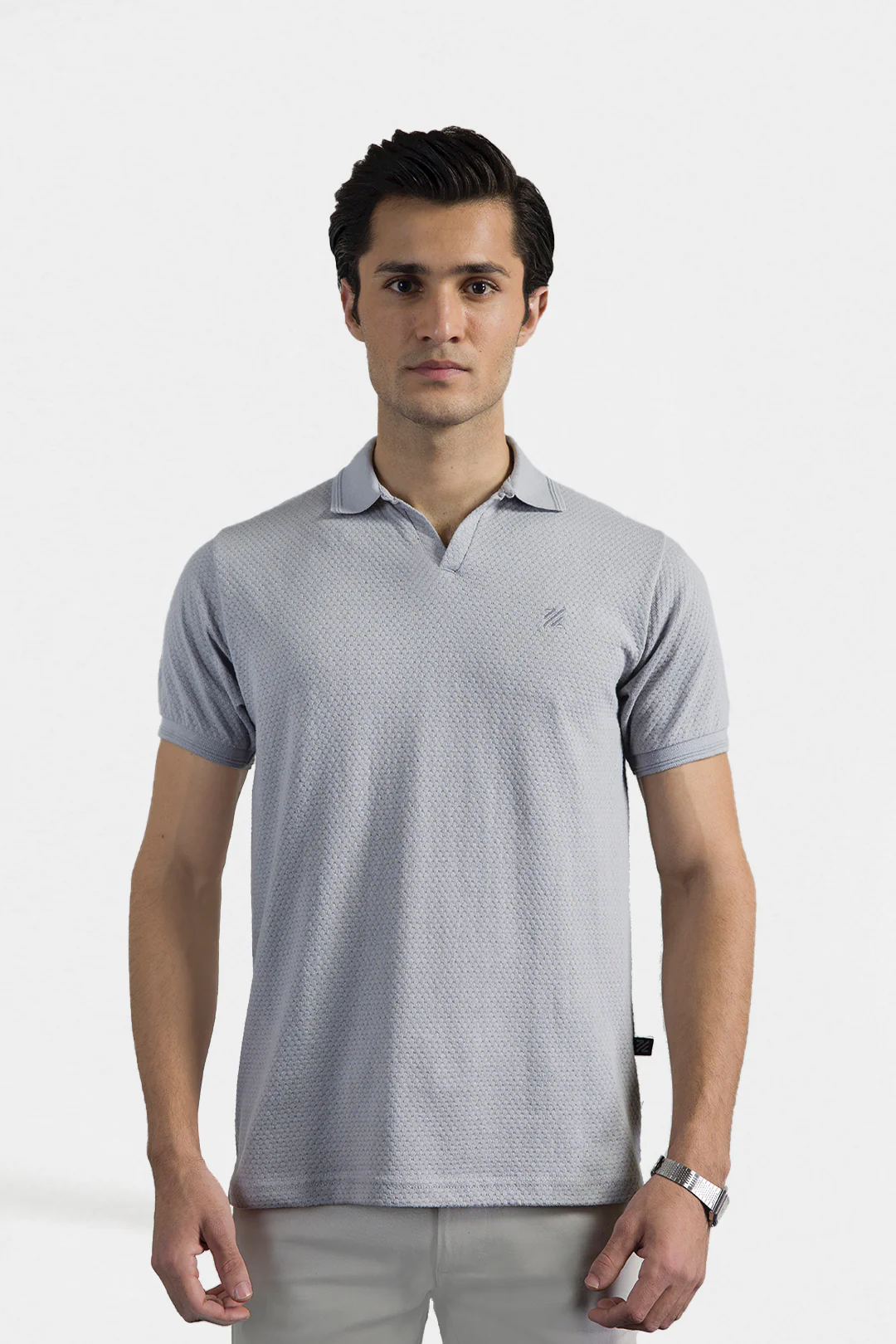 Textured Johnny Collar Polo - 5004 - Image 51