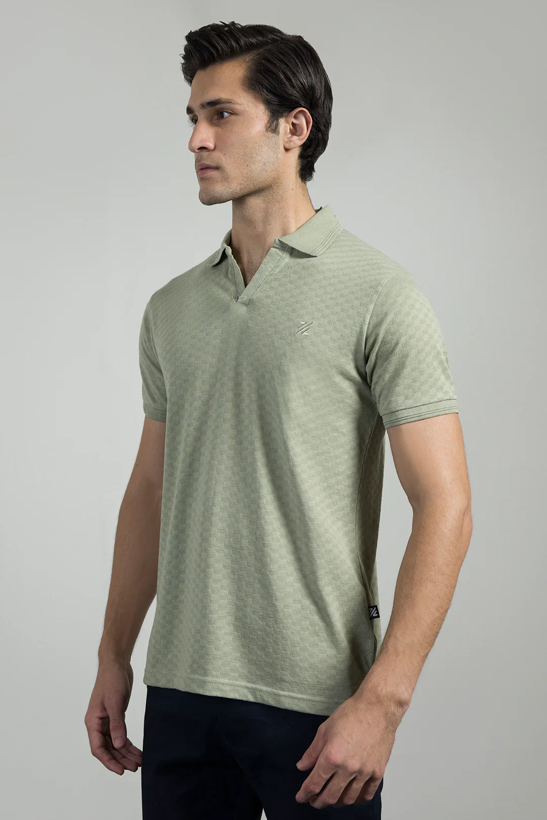 Textured Johnny Collar Polo - 5005 - Image 56