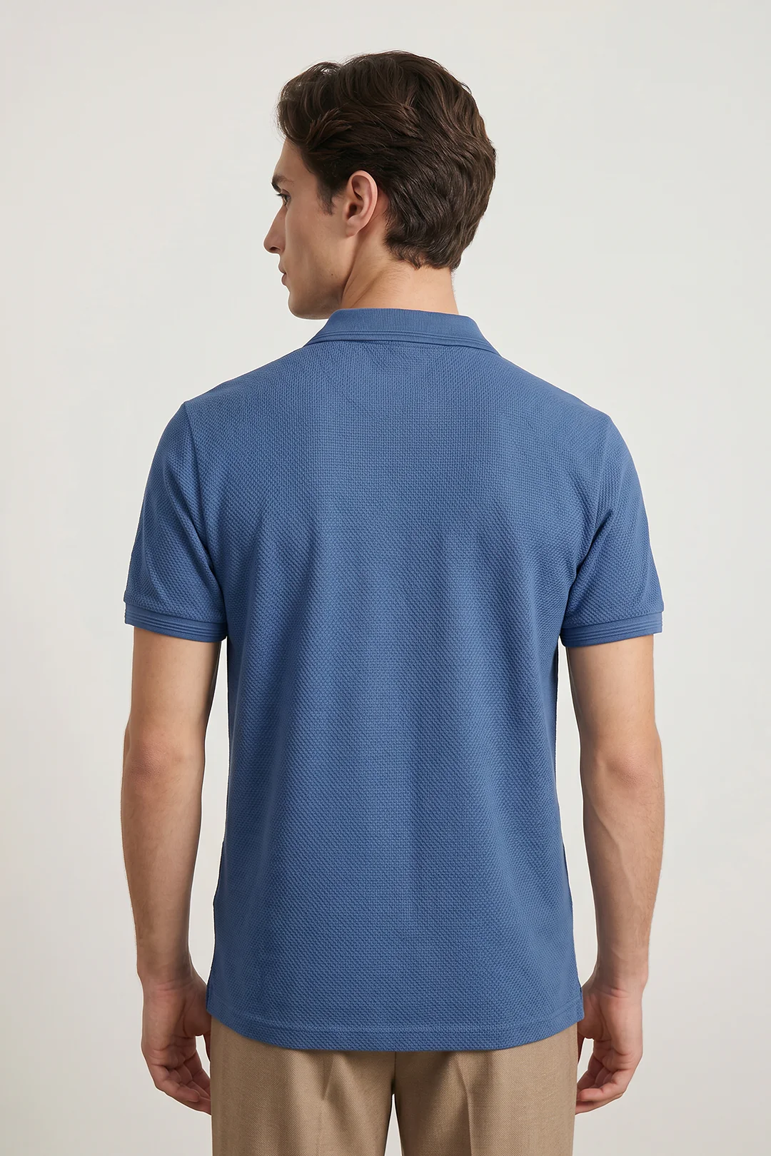 Textured Johnny Collar Polo - 5005 - Image 5