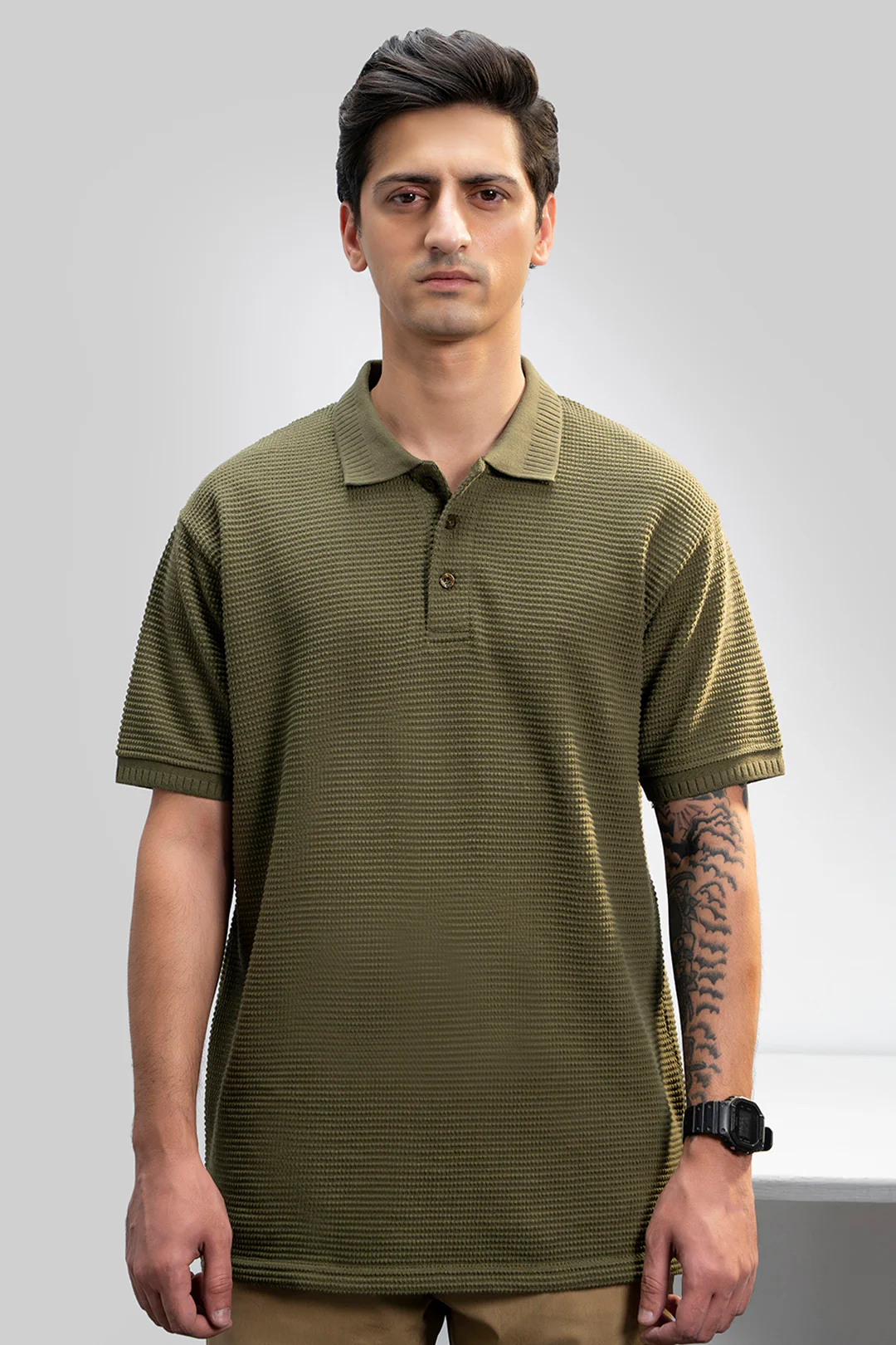 Textured Polo - 5005 - Image 3