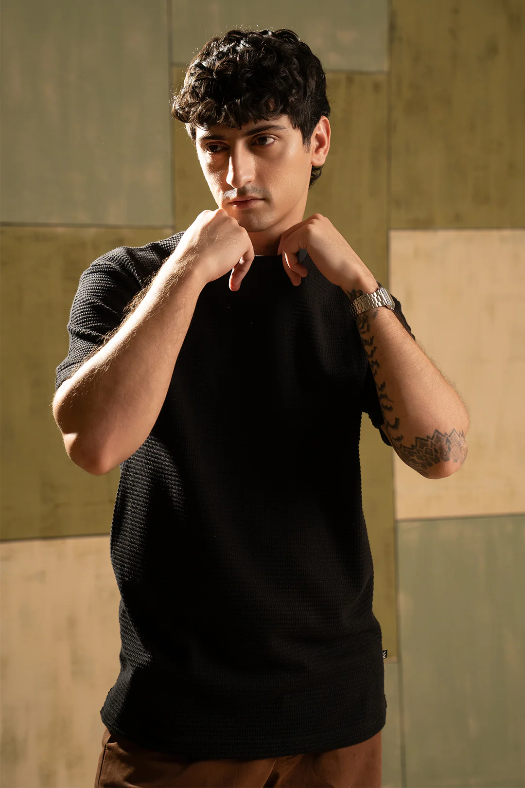 Textured T-Shirt - 5002 - Image 2