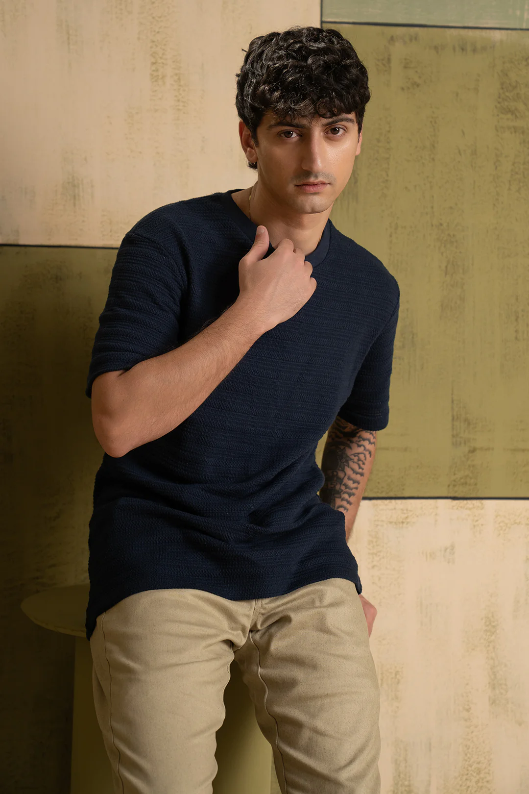 Textured T-Shirt - 5002 - Image 4