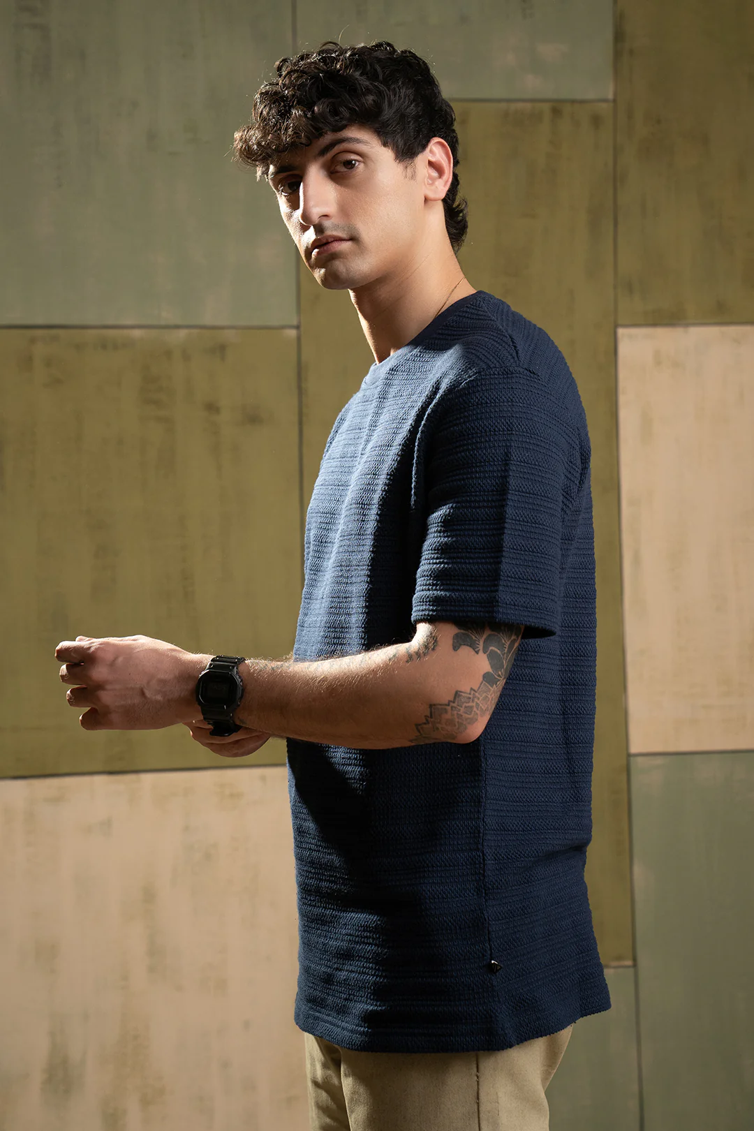 Textured T-Shirt - 5002 - Image 6