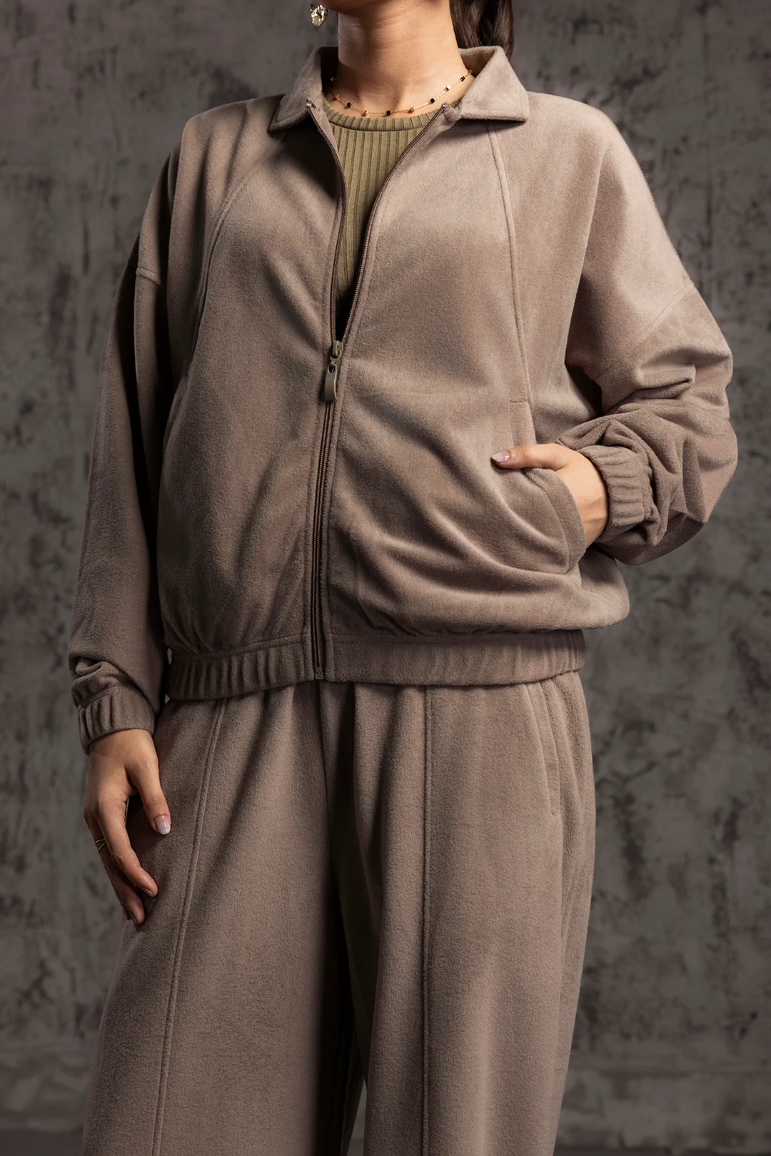 Velour Co-Ord Set Shirt - 5001 - Image 2