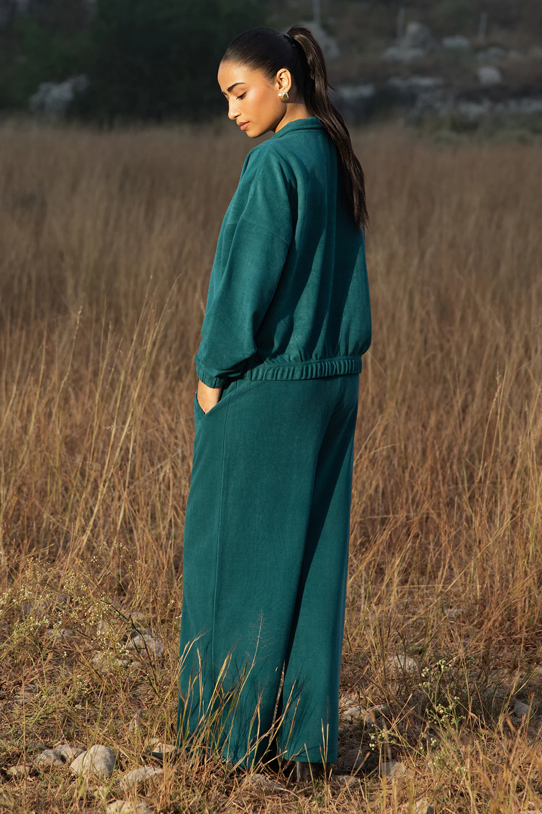 Velour Co-Ord Set Shirt - 5003 - Image 3