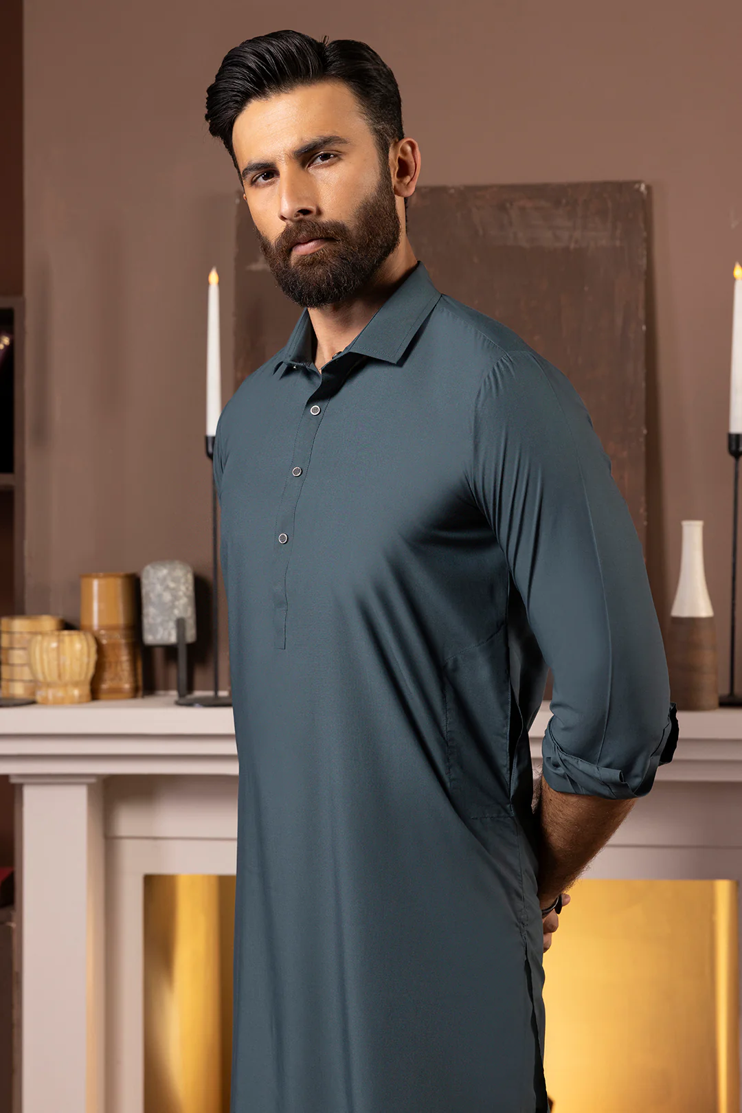 Wash & Wear Kurta Pajama - 2608 - Image 3